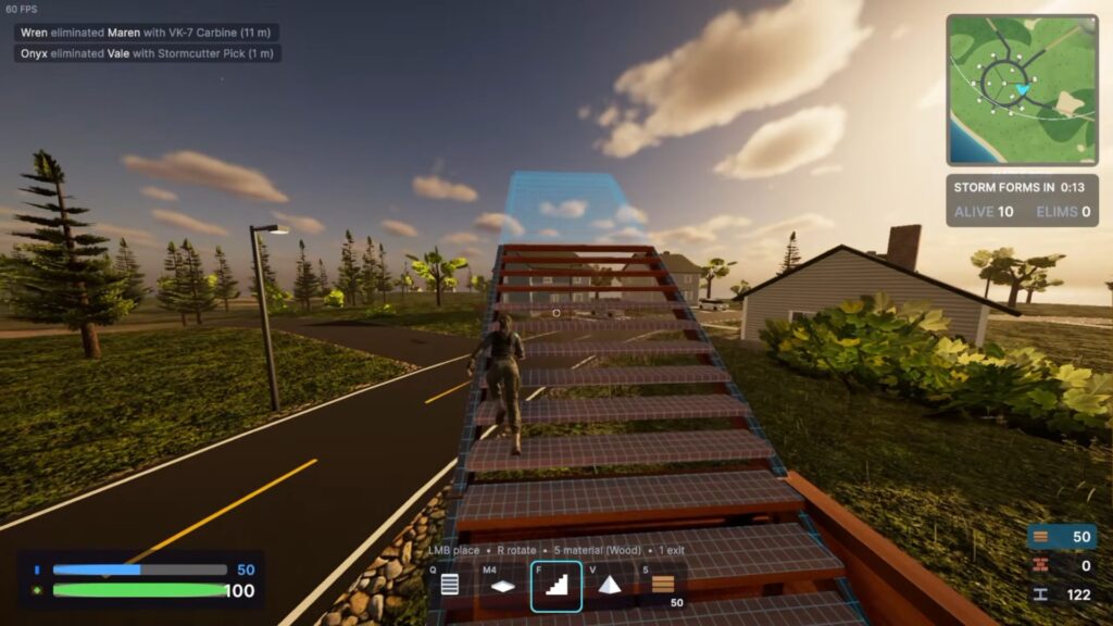 Screenshot of AI generated Fortnite clone.