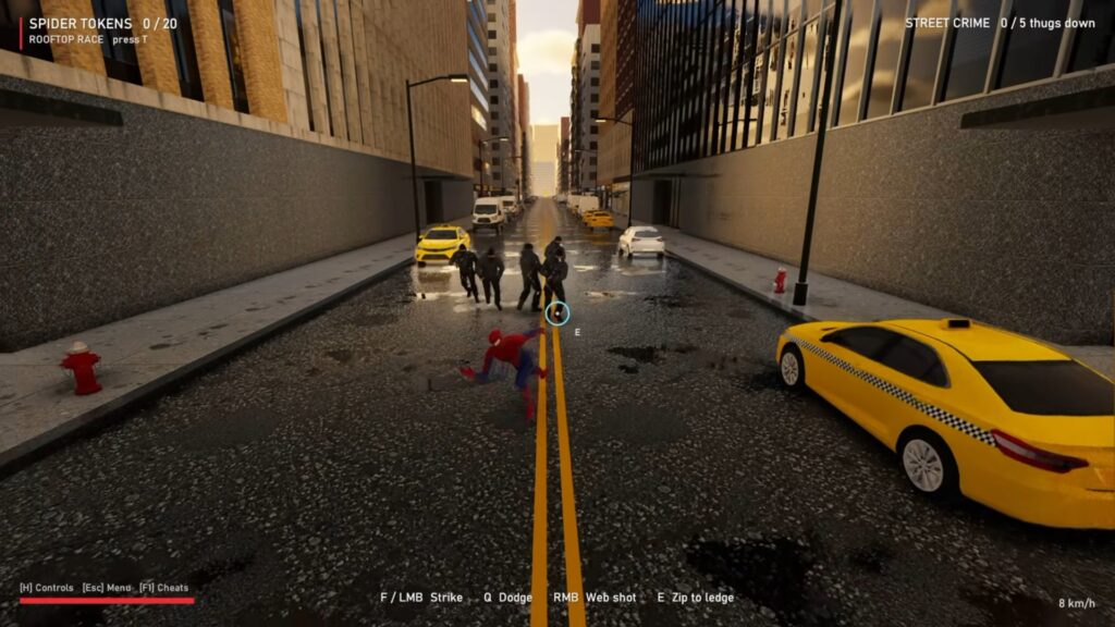 Screenshot of AI generated Spider-Man clone.